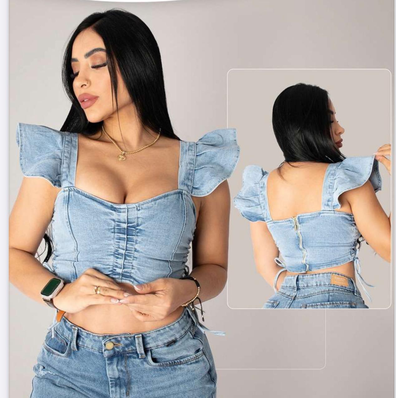 Blue Denim Blouse – Fresh, Casual & Hot