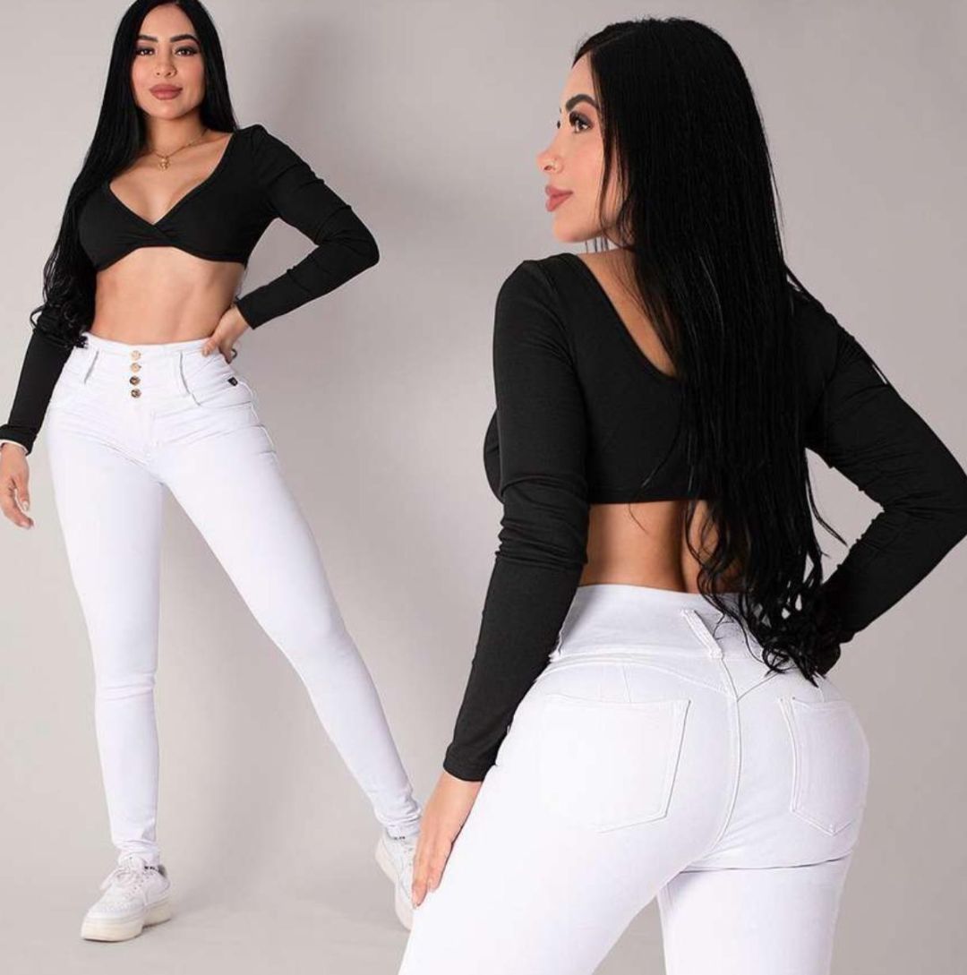 White Elegant Push-Up Jeans